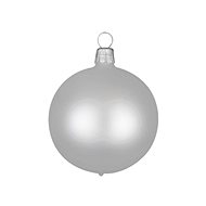 DECOLED Christmas decorations - plastic balls, silver matt, diameter 10 cm, 6 pcs - Christmas Ornaments