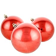 DECOLED Christmas decorations - plastic balls, red glossy, diameter 10 cm, 6 pcs - Christmas Ornaments