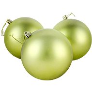 DECOLED Christmas decorations - plastic balls, green matt, diameter 10 cm, 6 pcs - Christmas Ornaments