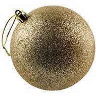 DECOLED Christmas decorations - plastic balls, champagne glitter, diameter 10 cm, 6 pcs - Christmas Ornaments