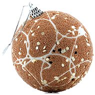 DECOLED Christmas decorations - plastic ball, burgundy with sequins, diameter 8 cm - Christmas Ornaments