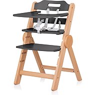 CHIPOLINO 2in1, wooden, Graphite Wood - High Chair