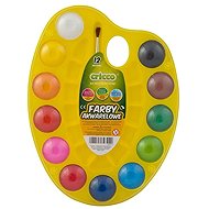 CRICCO watercolour paints, 12 colours on palette + brush - Watercolour Paints