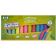 CRICCO 180 g, 6 neon and 6 glitter colours - Modelling Clay