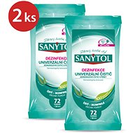 SANYTOL cleaning cloths with eucalyptus scent 2×36 pcs - Cleaning Wipes