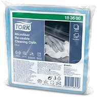 TORK Folded Nonwoven, Microfibre, Blue - Microfiber Cloth