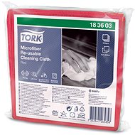 TORK Folded Nonwoven, Microfiber, Red - Microfiber Cloth