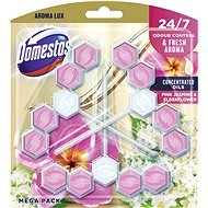 DOMESTOS Aroma Lux Pink Jasmine & Elderflower 3×55g - Toilet Cleaner