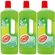 SAVO for floors green apple 3×750 ml - Floor Cleaner