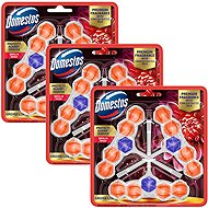 DOMESTOS Triopack Aroma Lux Dahlia Wish with concentrated essential oils 3 × 50 g - Toilet Block
