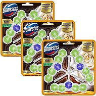 DOMESTOS Triopack Aroma Lux White Rose Dream with concentrated essential oils 3 × 50 g - Toilet Block