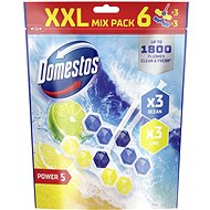 DOMESTOS Power5 refreshing block mix Lime / Ocean 6 × 50 g - Toilet Block