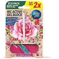 AMBI PUR WC Active gel-block rose & lily 2×45 g - Toilet Block