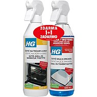 HG Oven and Grill Cleaner + Glass and Mirror Cleaner 500 ml + 500 ml - Oven & Grill Cleaner