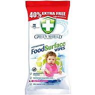GREEN SHIELD Anti-Bacterial Food Surface 70 pcs - Cleaning Wipes