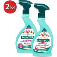 SANYTOL disinfectant universal cleaner Grapefruit 2×500 ml - Disinfectant