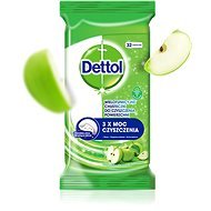 DETTOL Antibacterial wipes on surfaces Green apple 32 pcs - Wet Wipes