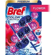 BREF Color Aktiv Flower WC tisztító és illatosító 3 x 50 g - WC golyó