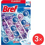 BREF Power Aktiv Lavender 3×50 g - Toilet Block