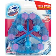 DOMESTOS Power 5 Blue Water Pink 3 x 53 g - Toilet Block