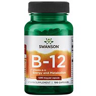 Swanson Vitamin B12, 500 mcg, 100 capsules - Vitamin B