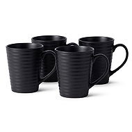 Clay 4pcs Ceramic Mugs Negro 320ml, Matte Black - Mug
