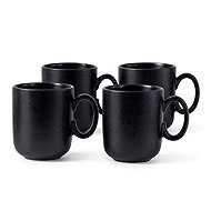 Clay 4pcs Ceramic Mugs Obsidian 320ml, Black - Mug