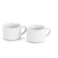 Clay 2pcs Ceramic Mugs Gigant 600ml, White XXL - Mug
