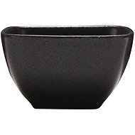 Clay Ceramic square bowl Caviar 14,3 × 14,3 × 8 cm, black - Small Bowl