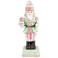 Clayre & Eef Colourful Nutcracker with gingerbread 24 cm - Christmas Decoration