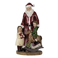 Clayre & Eef Santa with children and presents - Christmas Decoration
