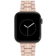 Nine West Řemínek růžový se zlatým proužkem uprostřed, pro Apple Watch 42-45 mm - Watch Strap