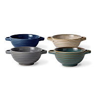 Clay Tapas 4 ks keramických misek, průměr 15,5 cm, mix barev - Bowl Set