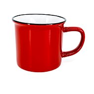 Clay Mug Tin Cup 380 ml, red - Mug