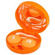 Cassettes circle ornament - orange: housing, tweezers and mirror - Lens Case