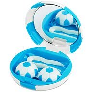 Cassettes Soccer Ball - Blue: housing, tweezers and mirror - Lens Case