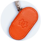 Leather Poudre orange - Contact Lens Case