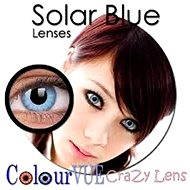 ColourVUE dioptrické Crazy Lens (2 šošovky), farba: Solar Blue, dioptrie: -4.00 - Kontaktné šošovky