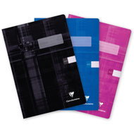 CLAIREFONTAINE Metric A4"445" square, 40 sheets - set of 3 (black, blue, pink) - Exercise Book