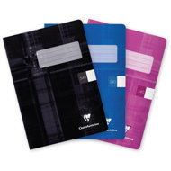 CLAIREFONTAINE Metric A5"540" plain, 40 sheets - set of 3 (black, blue, pink) - Exercise Book
