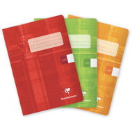 CLAIREFONTAINE Metric A5"540" plain, 40 sheets - set of 3 (red, green, orange) - Exercise Book