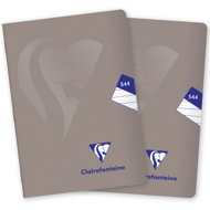 CLAIREFONTAINE Mimesys PP, A5"544" lined, 40 sheets, grey - set of 2 - Exercise Book