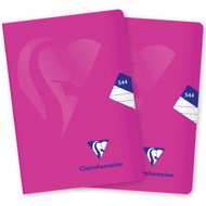 CLAIREFONTAINE Mimesys PP, A5"544" lined, 40 sheets, pink - set of 2 - Exercise Book