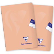 CLAIREFONTAINE Mimesys Pastel PP, A5"544" lined, 40 sheets, coral - set of 2 - Exercise Book