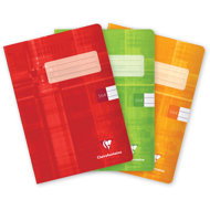 CLAIREFONTAINE Metric A5"564" lined, 60 sheets - set of 3 (red, green, orange) - Exercise Book