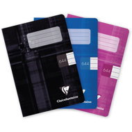 CLAIREFONTAINE Metric A6"644" lined, 40 sheets - set of 3 (black, blue, pink) - Exercise Book
