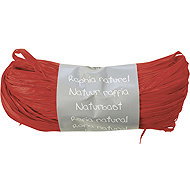 CLAIREFONTAINE Raffia (Pieces), Natural, Red, 50g - Ribbon