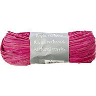 CLAIREFONTAINE Raffia Pieces, Natural, Pink, 50 g - Ribbon