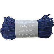 CLAIREFONTAINE Raffia (Pieces), Natural, Blue, 50g - Ribbon