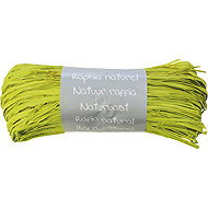 CLAIREFONTAINE Raffia Shreds, Natural, Lime, 50g - Ribbon
